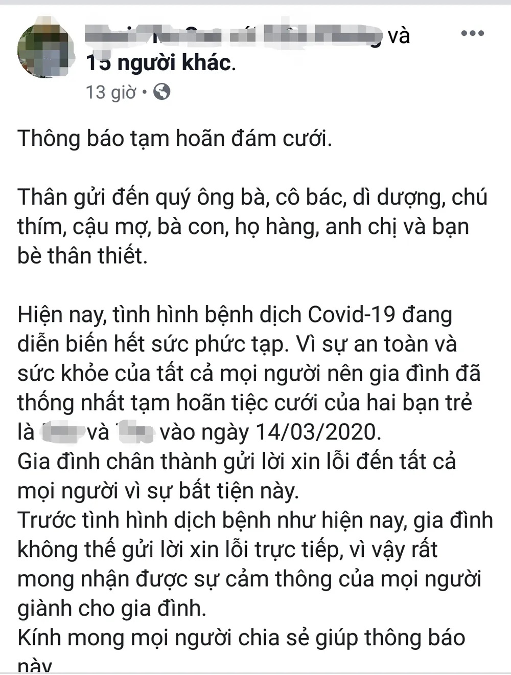 Bình Thuận đề nghị người dân hoãn tổ chức đám cưới để phòng dịch Covid-19 ảnh 2
