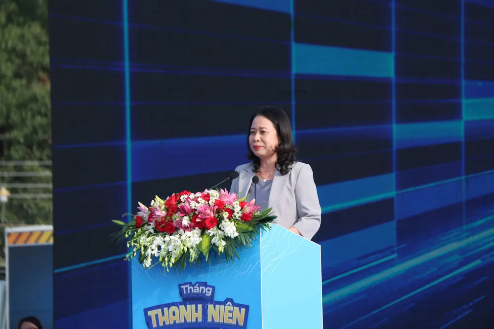 Quyền Chủ tịch nước Võ Thị Ánh Xuân dự và phát biểu chỉ đạo Lễ khởi động Tháng thanh niên 2023