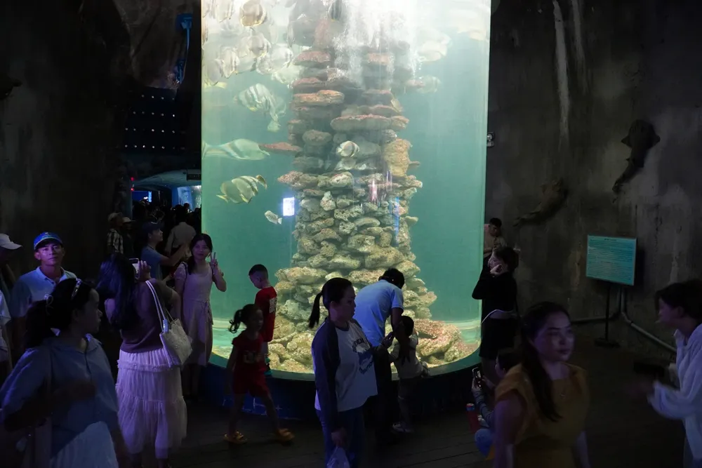 Du khách tham quan Bảo tàng Hải Dương học tại phường Nha Trang.jpg