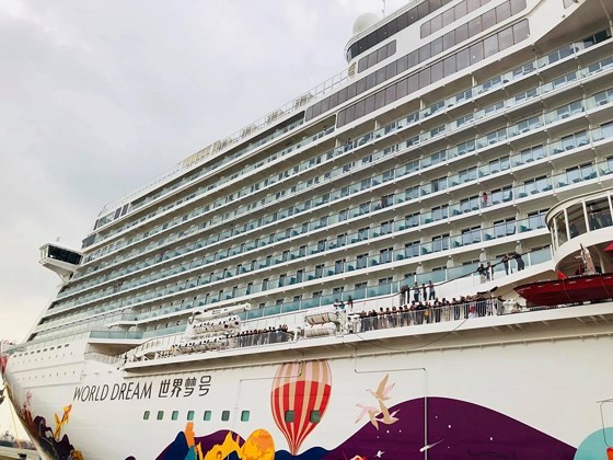 The World Dream docks at Tan Cang-Cai Mep seaport on December 5 (Photo: SGGP)