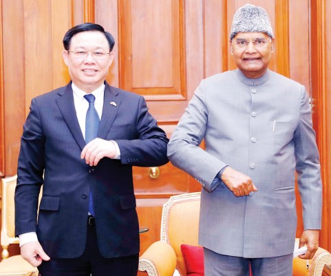 NA Chairman Vuong Dinh Hue meets Indian President ảnh 1