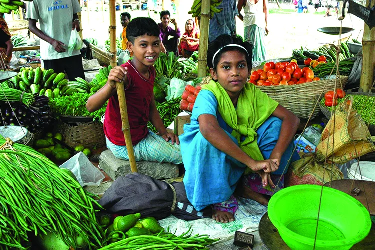 Khu chợ truyền thống.