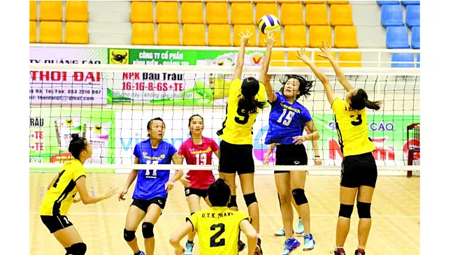 Nhiều gương mặt trẻ triển vọng đã xuất hiện trong đội hình các đội bóng mạnh như Ngân hàng Công thương, VTV Bình Điền Long An. Ảnh: HUY THẮNG