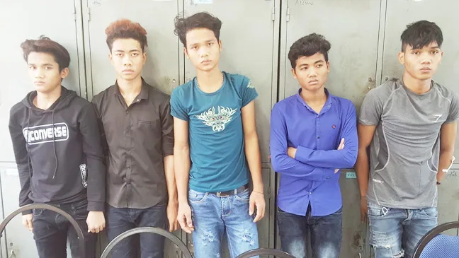 Một số đối tượng trong nhóm của Mượl  bị bắt tại công an.