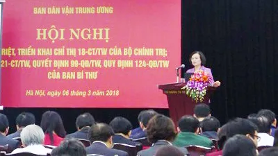 Tạo sự thống nhất trong nhận thức và triển khai các văn bản của Đảng