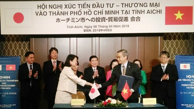 Doanh nghiệp TPHCM và doanh nghiệp tỉnh Aichi ký 8 hợp đồng kinh tế, biên bản hợp tác ghi nhớ  ​ ảnh 1