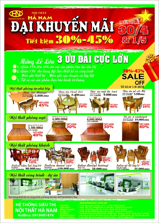 Nội thất Hà Nam: Nhanh tay săn khuyến mãi mừng đại lễ ảnh 1