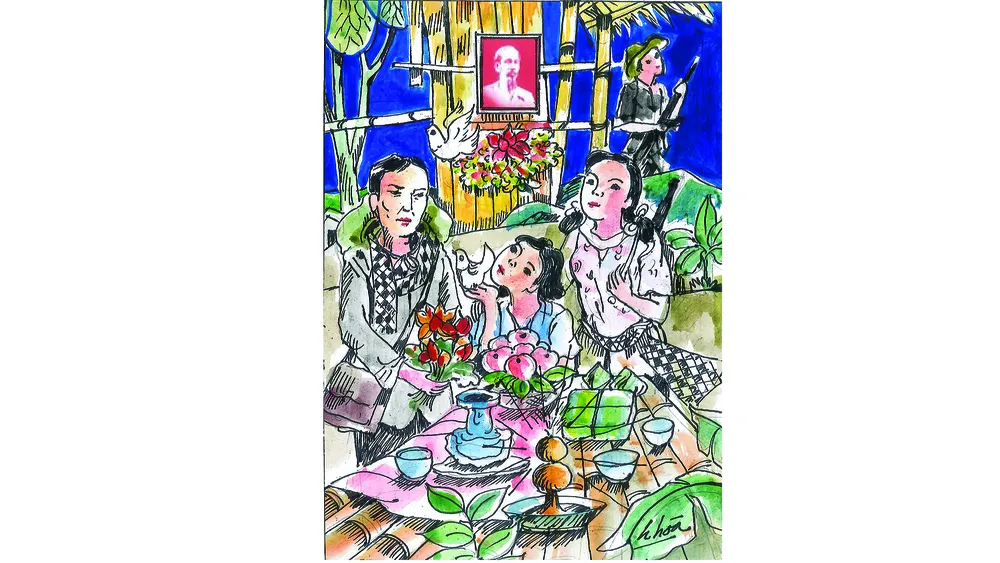 Sinh nhật Bác Hồ     Minh họa: Họa sĩ TRỊNH HỮU HÒA