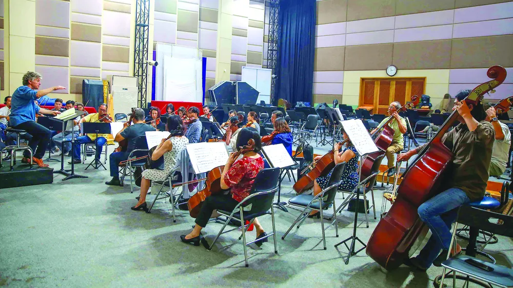 Nơi luyện nhạc và kho nhạc cụ tạm thời của Nhà hát Giao hưởng, Nhạc và Vũ kịch TPHCM tại rạp Thanh Vân (đường Cách Mạng Tháng Tám)        Ảnh: DŨNG PHƯƠNG