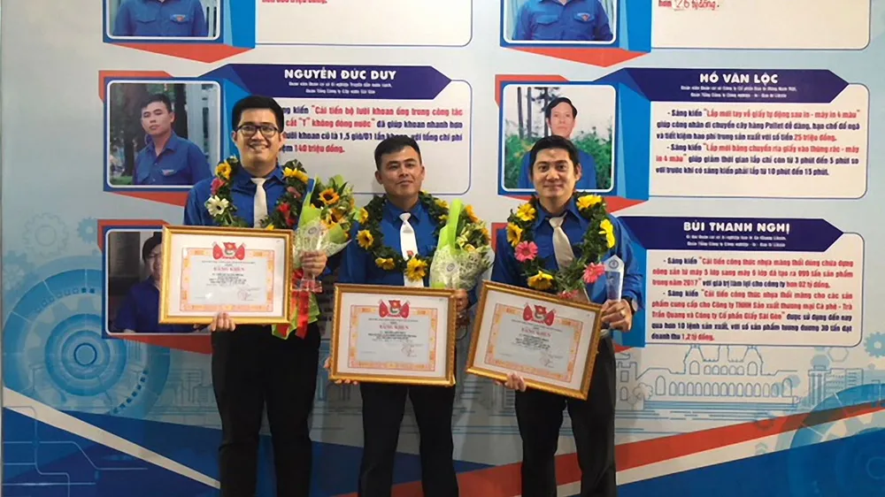 3 thanh niên tiêu biểu của Sawaco  nhận giải thưởng Nguyễn Văn Trỗi năm 2018