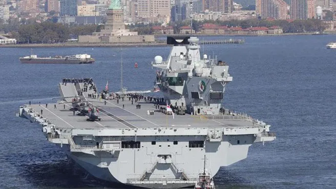 Tàu HMS Nữ hoàng Elizabeth. Ảnh: Daily Telegraph