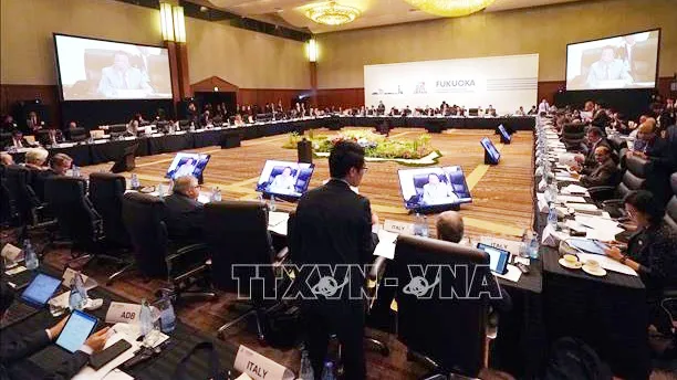 Toàn cảnh Hội nghị Bộ trưởng Tài chính và Thống đốc Ngân hàng Trung ương Nhóm Các nền kinh tế phát triển và mới nổi hàng đầu thế giới (G20) ở thành phố Fukuoka, Nhật Bản ngày 8-6-2019. Ảnh: AFP/TTXVN