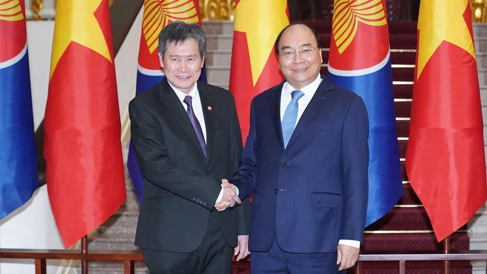 Thủ tướng Nguyễn Xuân Phúc đã tiếp Tổng Thư ký ASEAN Lim Jock Hoi