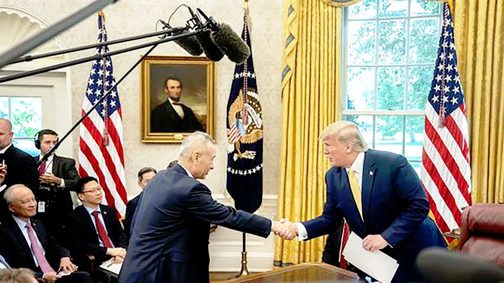 Phó Thủ tướng Lưu Hạc chuyển thông điệp của Chủ tịch Trung Quốc Tập Cận Bình  tới Tổng thống Donald Trump