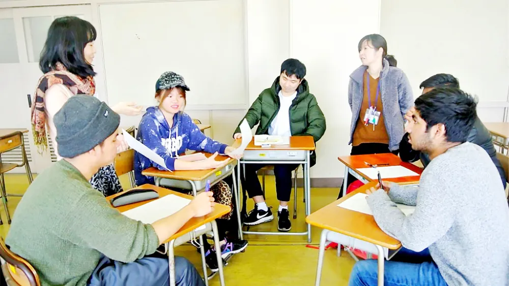 Một lớp học hỗ trợ du học sinh tại Trường Sagami Koyokan