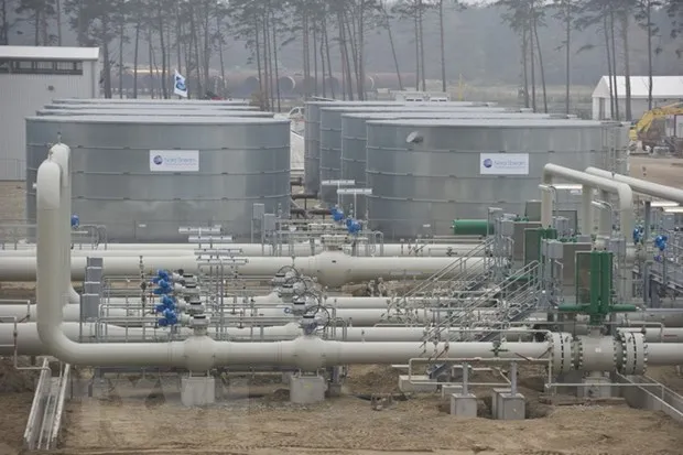 Đường ống dẫn khí đốt Dòng chảy phương Bắc 2 tại Lubmin, Đức. Ảnh: AFP/TTXVN