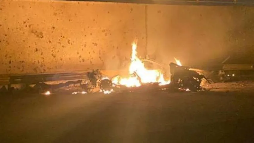 Sân bay Baghdad ở Iraq bị Mỹ không kích. Ảnh: ANI News