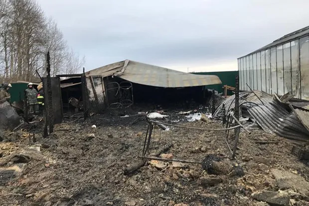 Hiện trường vụ cháy tại Nga. Ảnh: gazeta.ru