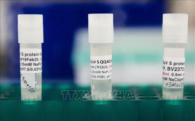 Vaccine phòng COVID-19 tại phòng thí nghiệm của Novavax ở Gaithersburg, bang Maryland, Mỹ. Ảnh: AFP/TTXVN