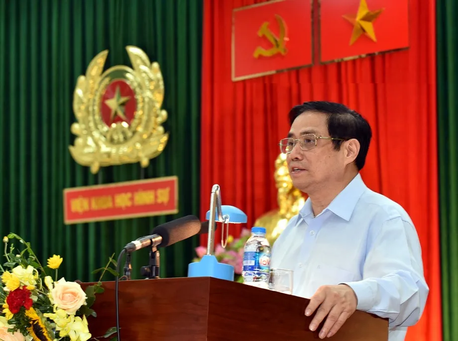 Thủ tướng Chính phủ Phạm Minh Chính phát biểu tại buổi làm việc.