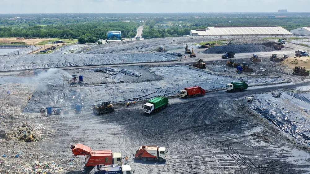 Khu liên hợp xử lý  chất thải rắn  Đa Phước, huyện Bình Chánh,  TPHCM. Ảnh:  HOÀNG HÙNG