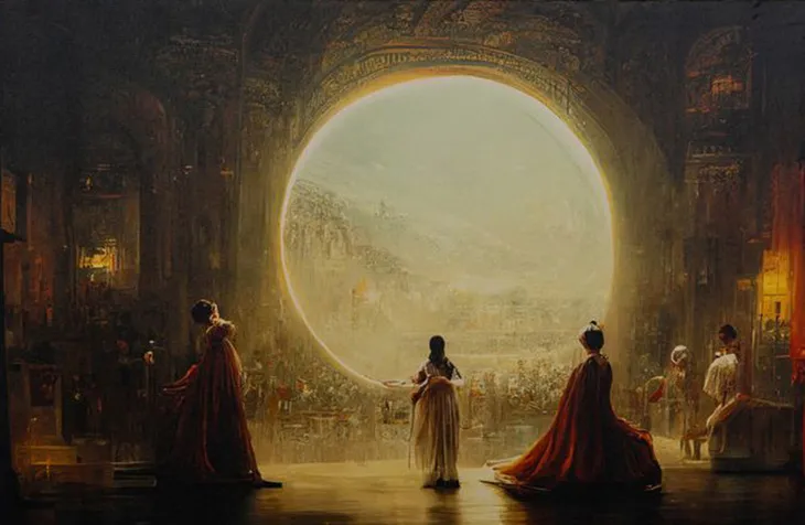 Bức tranh Théâtre D'opéra Spatial đoạt giải nhất tại Triển lãm nghệ thuật Colorado vào ngày 29-8 - Ảnh: GETTY IMAGES