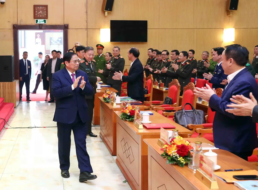 Thủ tướng Phạm Minh Chính dự hội nghị. Ảnh: HOÀNG HÀ