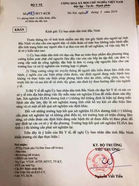 Vì sao Bộ Y tế yêu cầu dừng lấy máu xét nghiệm chẩn đoán sán heo !? ảnh 2