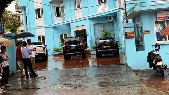 Hiện trường vụ cướp tiền ngân hàng Viettinbank ở TP Lào Cai