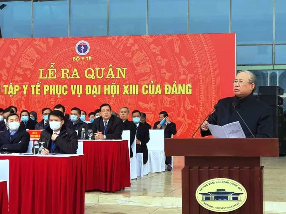 Bộ Y tế xuất quân, diễn tập phục vụ Đại hội Đảng ảnh 1