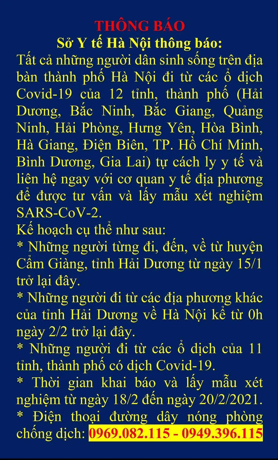 Sáng nay 19-2, không có ca mắc mới Covid-19, Hải Dương thông báo khẩn ảnh 2