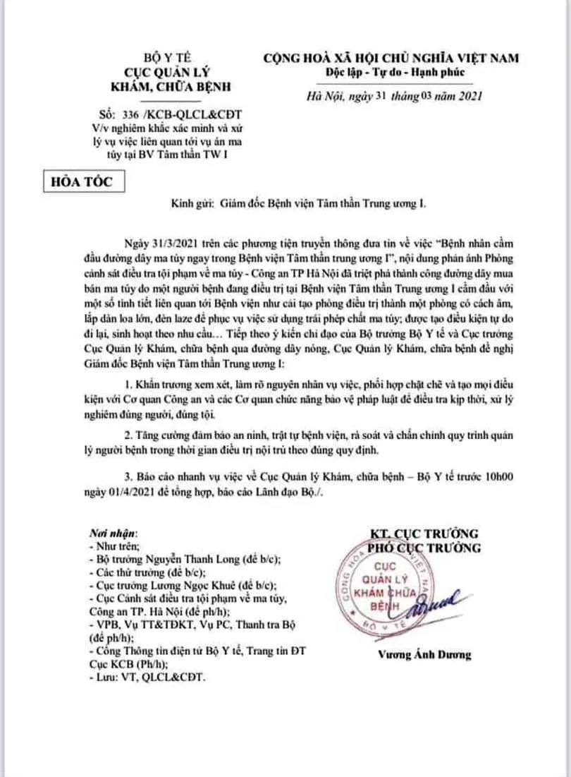 Yêu cầu xử đúng người, đúng tội vụ buôn bán ma túy ở Bệnh viện Tâm thần Trung ương I ảnh 1