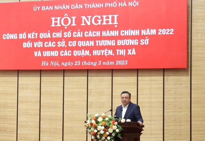 Chủ tịch UBND TP Hà Nội Trần Sỹ Thanh yêu cầu các sở, ngành của TP Hà Nội phải đẩy mạnh cải cách hành chính hơn nữa