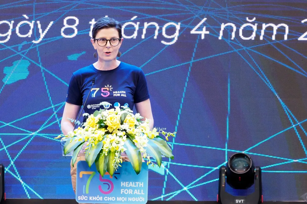 Bà Angela Pratt đánh giá cao những thành tựu về sức khỏe của Việt Nam Bà Angela Pratt đánh giá cao những thành tựu về sức khỏe của Việt Nam