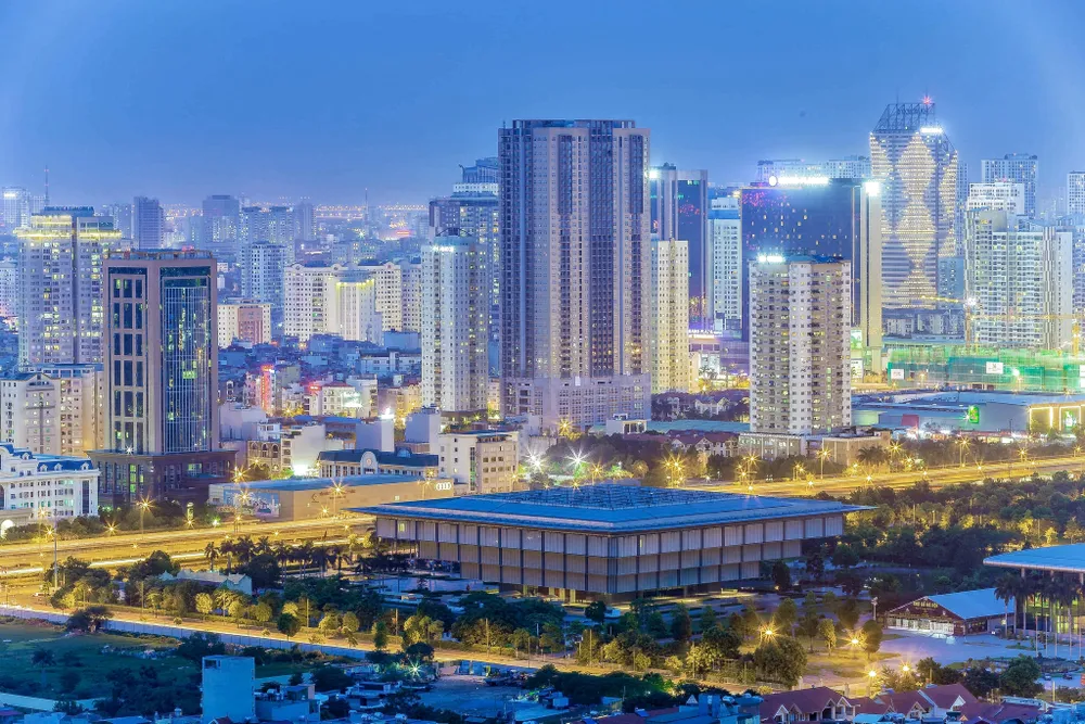 TP Hà Nội sau khi được mở rộng địa giới hành chính đã có sự phát triển mạnh mẽ rất hiện đại. Ảnh: QUANG PHÚC