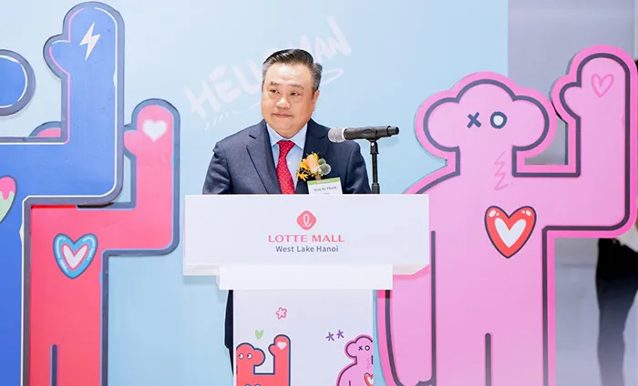 Chủ tịch UBND TP Hà Nội Trần Sỹ Thanh phát biểu tại lễ khai trương