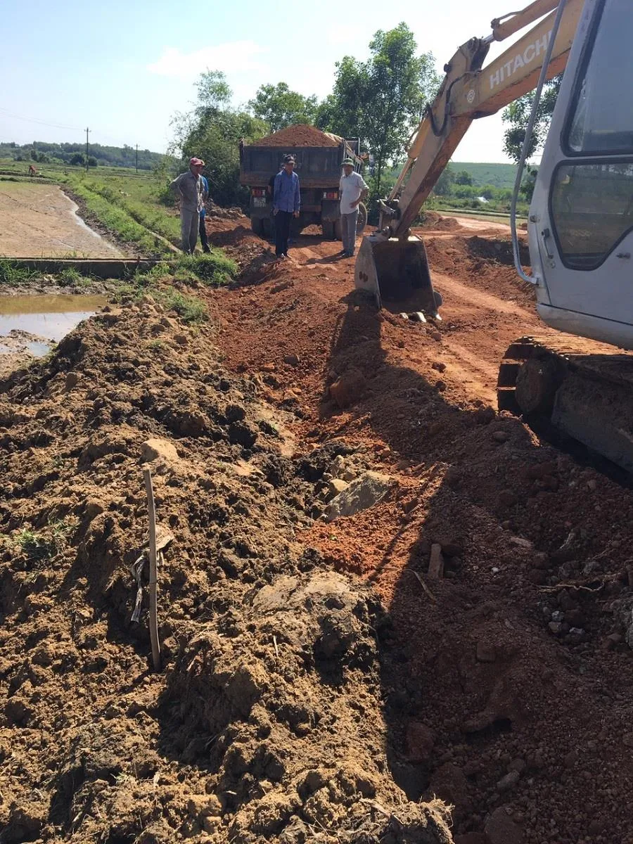 Chủ tịch xã chỉ đạo doanh nghiệp ủi lấp ruộng lúa non của nông dân? ảnh 1