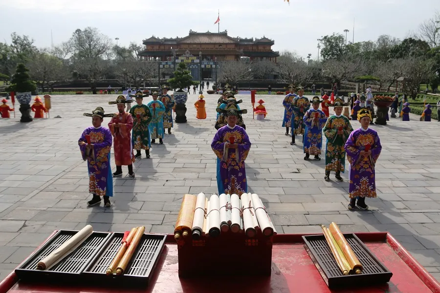 Lần đầu tái hiện lễ Nguyên đán thời Nguyễn ở điện Thái Hòa ảnh 1