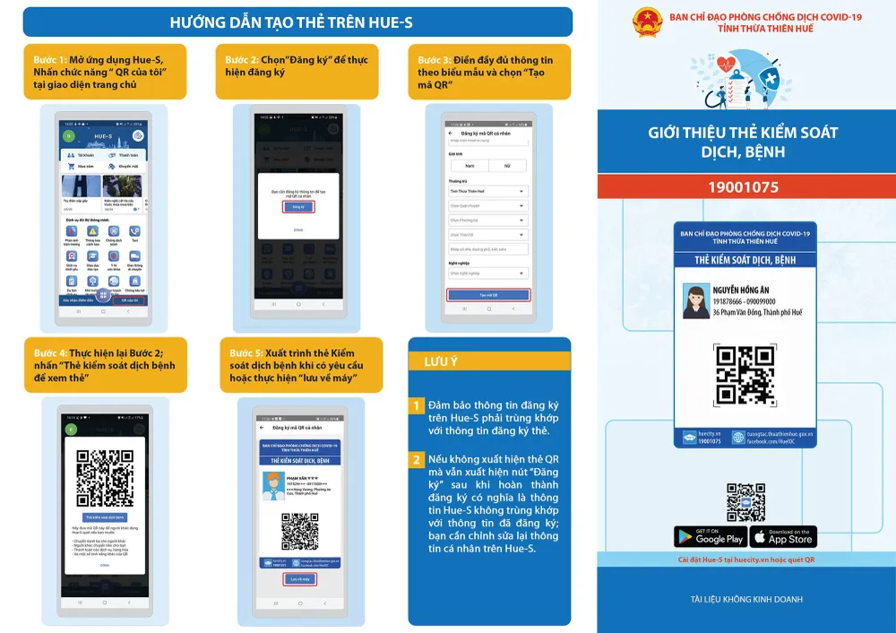 Thừa Thiên Huế cấp cho mỗi người dân một thẻ kiểm soát dịch bệnh thông qua mã QR code 