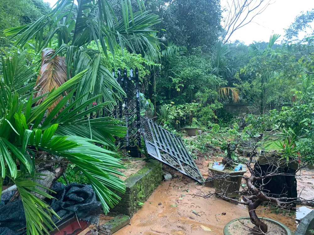 Đánh giá vết nứt ở núi Phú Gia sau khi đất đá tràn xuống khu dân cư  ảnh 4