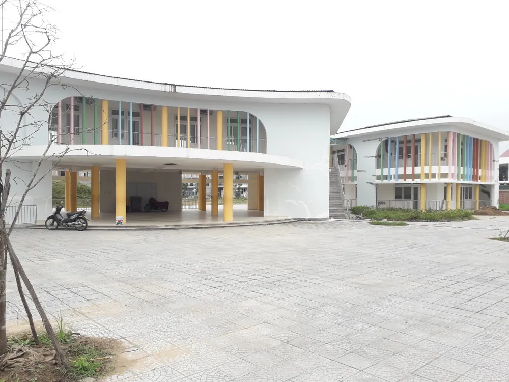 Trường mầm non hiện đại nhất TP Huế sau sụt lún, tường nứt toác  ảnh 4