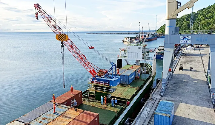 Thu hút tàu hàng container tạo bước đột phá cho cảng Chân Mây ảnh 1