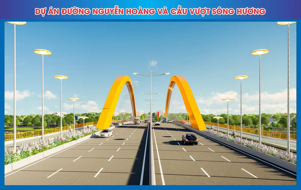 Cầu vượt sông Hương