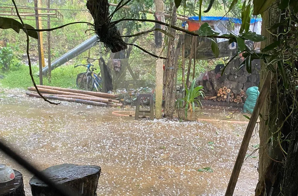 Mưa đá tại xã Hương Phong, huyện A Lưới, tỉnh Thừa Thiên-Huế Mưa đá tại xã Hương Phong, huyện A Lưới, tỉnh Thừa Thiên-Huế