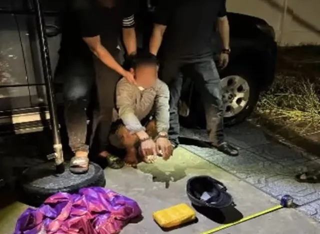 Cơ quan chức năng bắt giữ đối tượng H. cùng tang vật