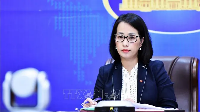 Người phát ngôn Bộ Ngoại giao Phạm Thu Hằng. Ảnh: TTXVN