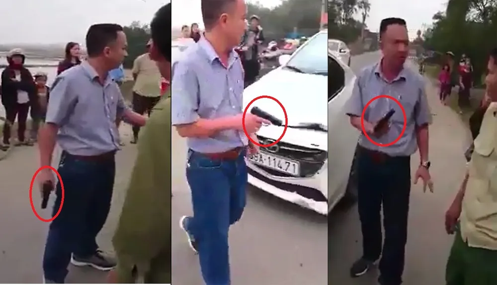 Vụ rút súng đe dọa sau tai nạn ở Hà Tĩnh: Phạt tài xế 38 triệu đồng ảnh 1