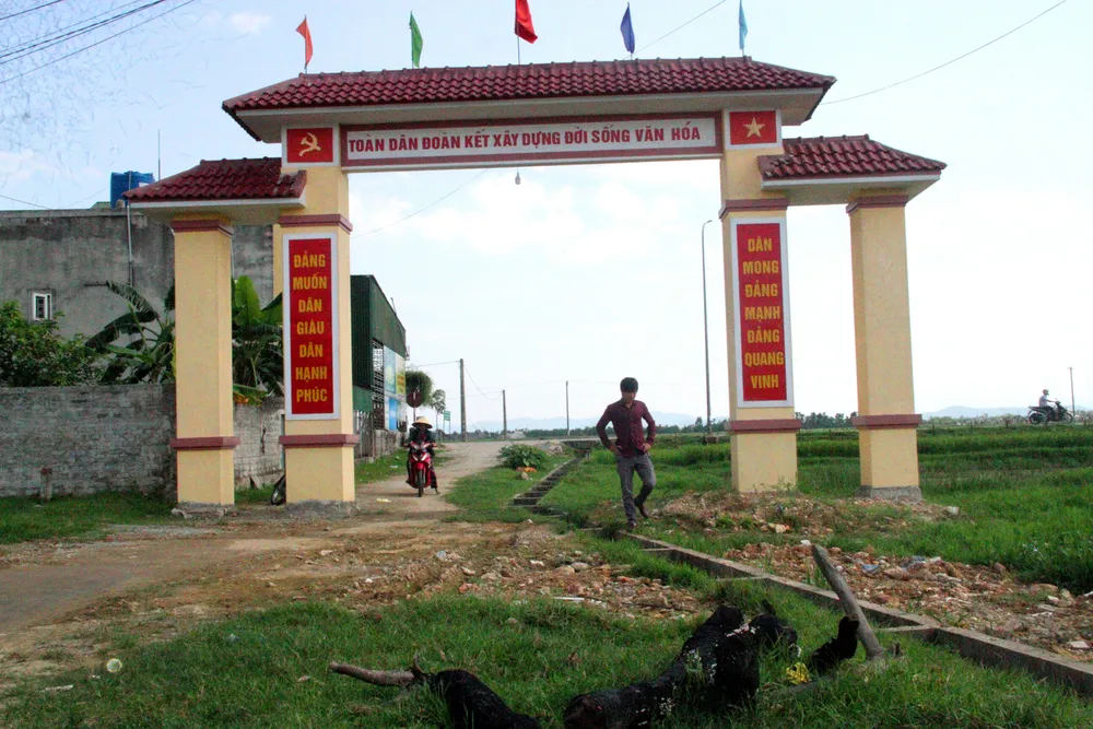 Xây dựng cổng làng "bao trùm" mương dẫn nước ảnh 1