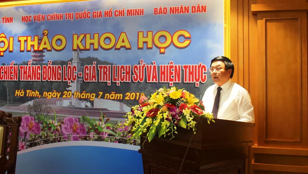 Hội thảo khoa học “50 năm Chiến thắng Đồng Lộc - Giá trị lịch sử và hiện thực“ ảnh 1