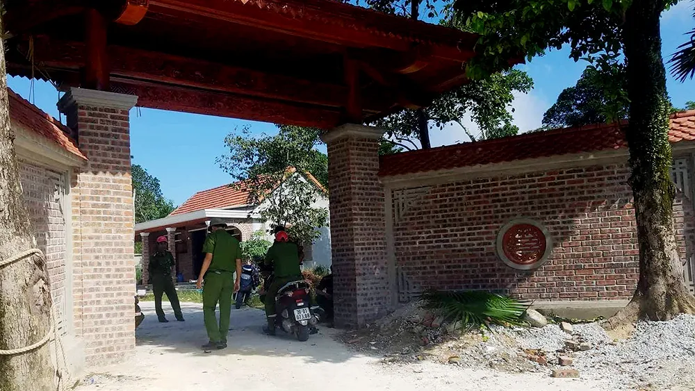 Khu vực hiện trường xảy ra vụ bắn súng